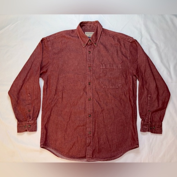 High Sierra Men’s Size M Red Long Sleeve Button Down Business Dress Shirt - Picture 1 of 5